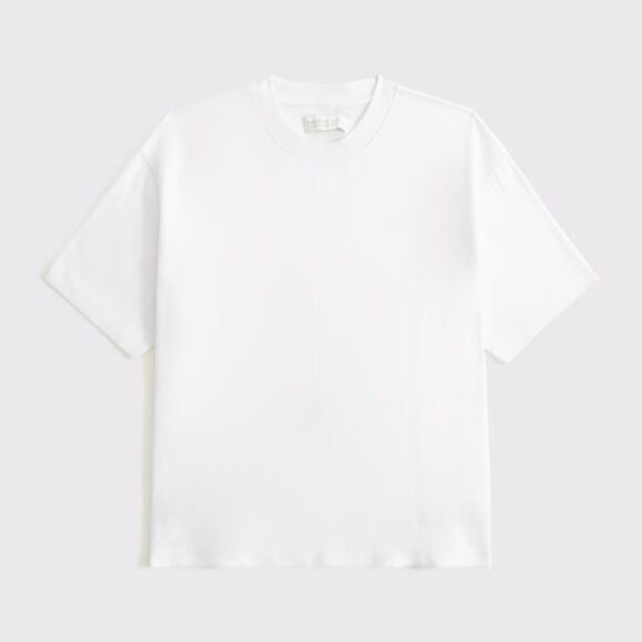 NWT ABERCROMBIE Short-Sleeve Cozy Lounge Knit Tee - Picture 1 of 2